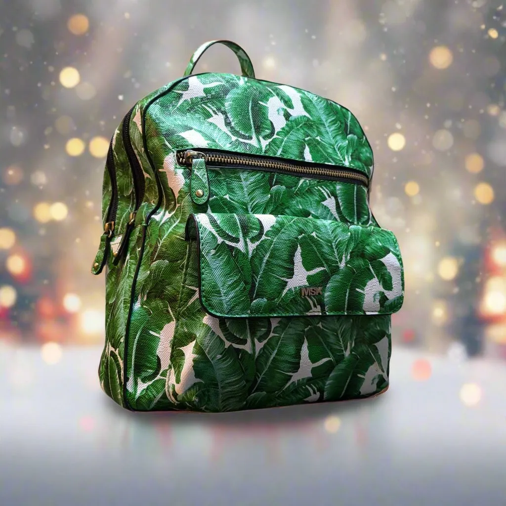 MSK Spain Backpack - Leaf Green and White