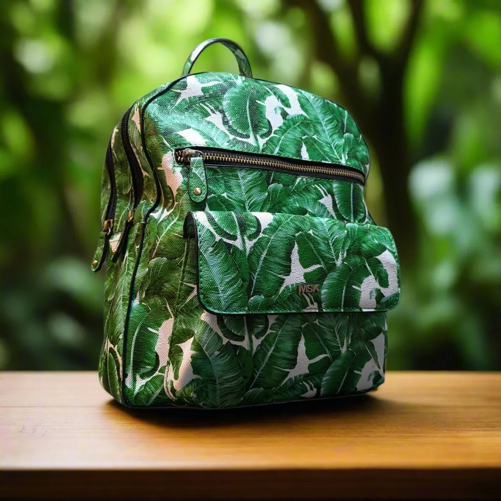 MSK Spain Backpack - Leaf Green and White