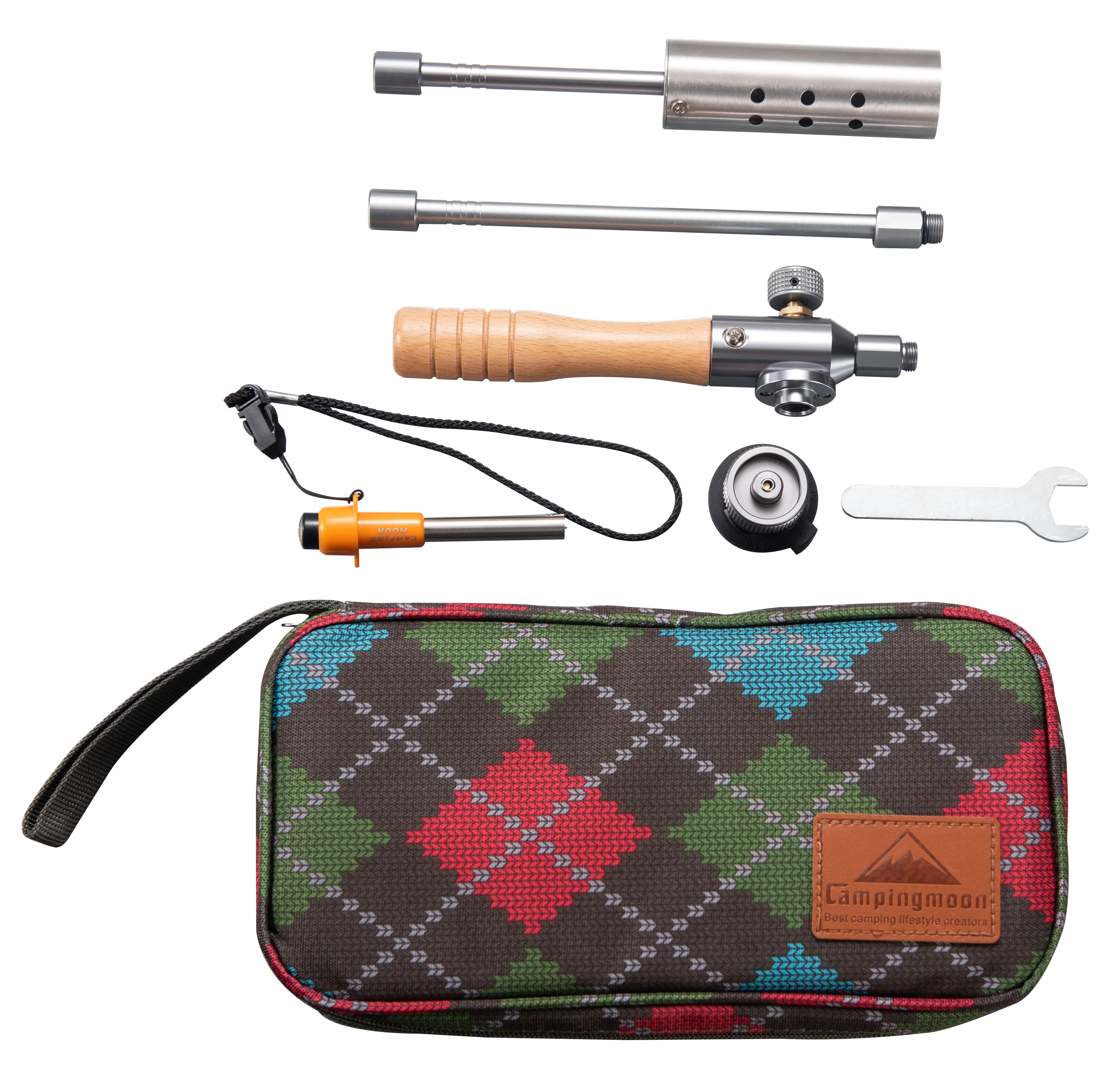 MT-3955/I-1010 Dual Fuel Grill Torch, Adjustable Flame for Charcoal, with Storage Case