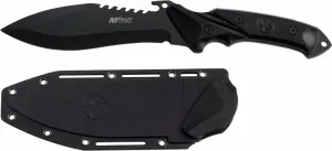 MTech USA MT2012 10" Fixed Blade Black Handle, Black Bowie Blade & Sheath!