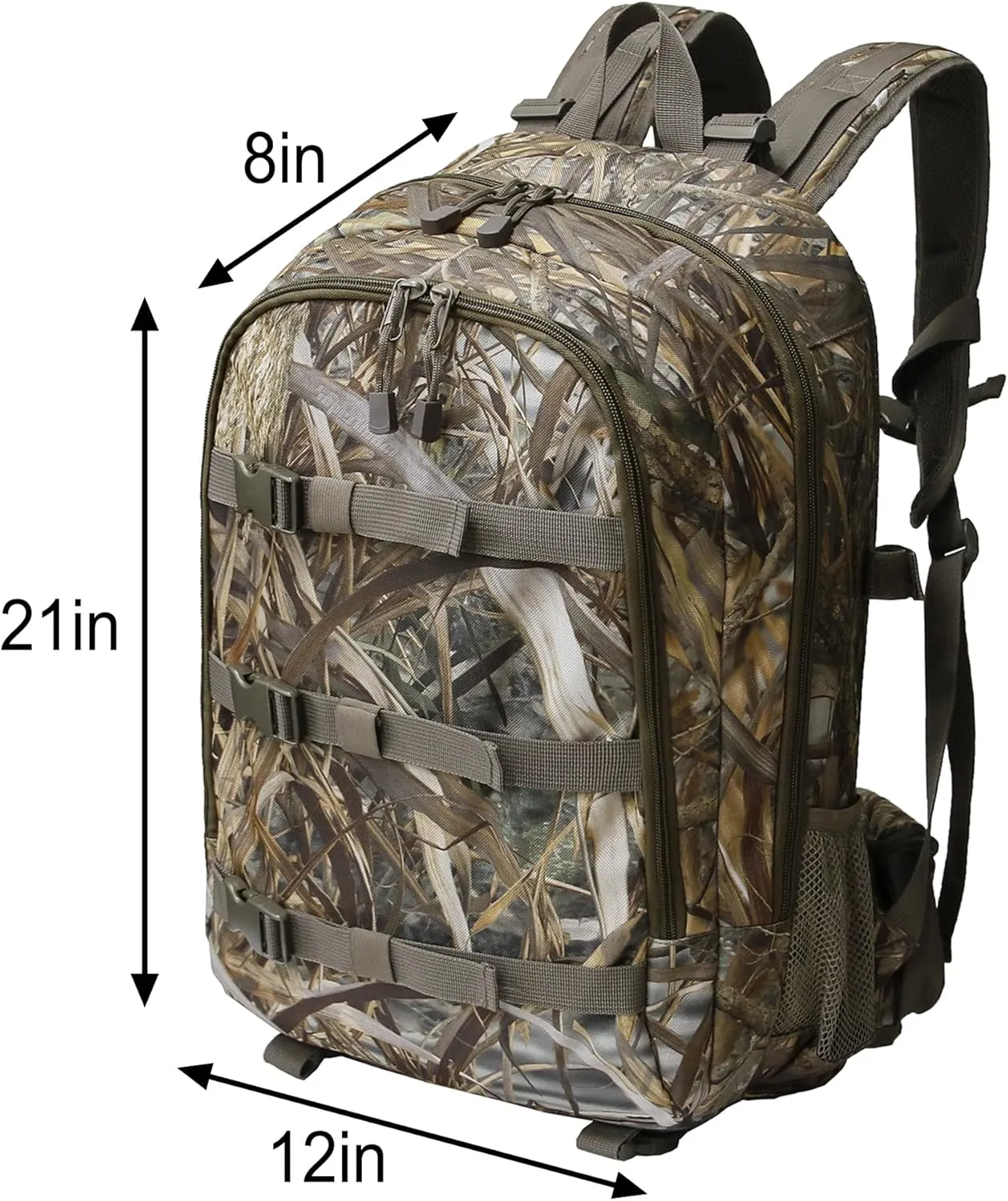 MYDAYS Hunting Backpack,Tactiacl Military Rucksack Rifle Holder Daypack with Rifle Carry System for Outdoor Hunting Camping Hiking (Camo)