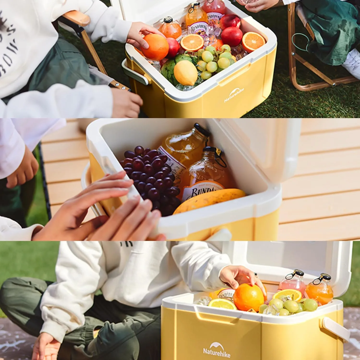 Naturehike Outdoor Insulated Portable Cooler, Leak-Proof Hard Cooler Keeps Ice for up to 2 Days, 5/18L Insulated Box for Beach, Drink, Camping, Picnic, Fishing, Boat, Barbecue & More