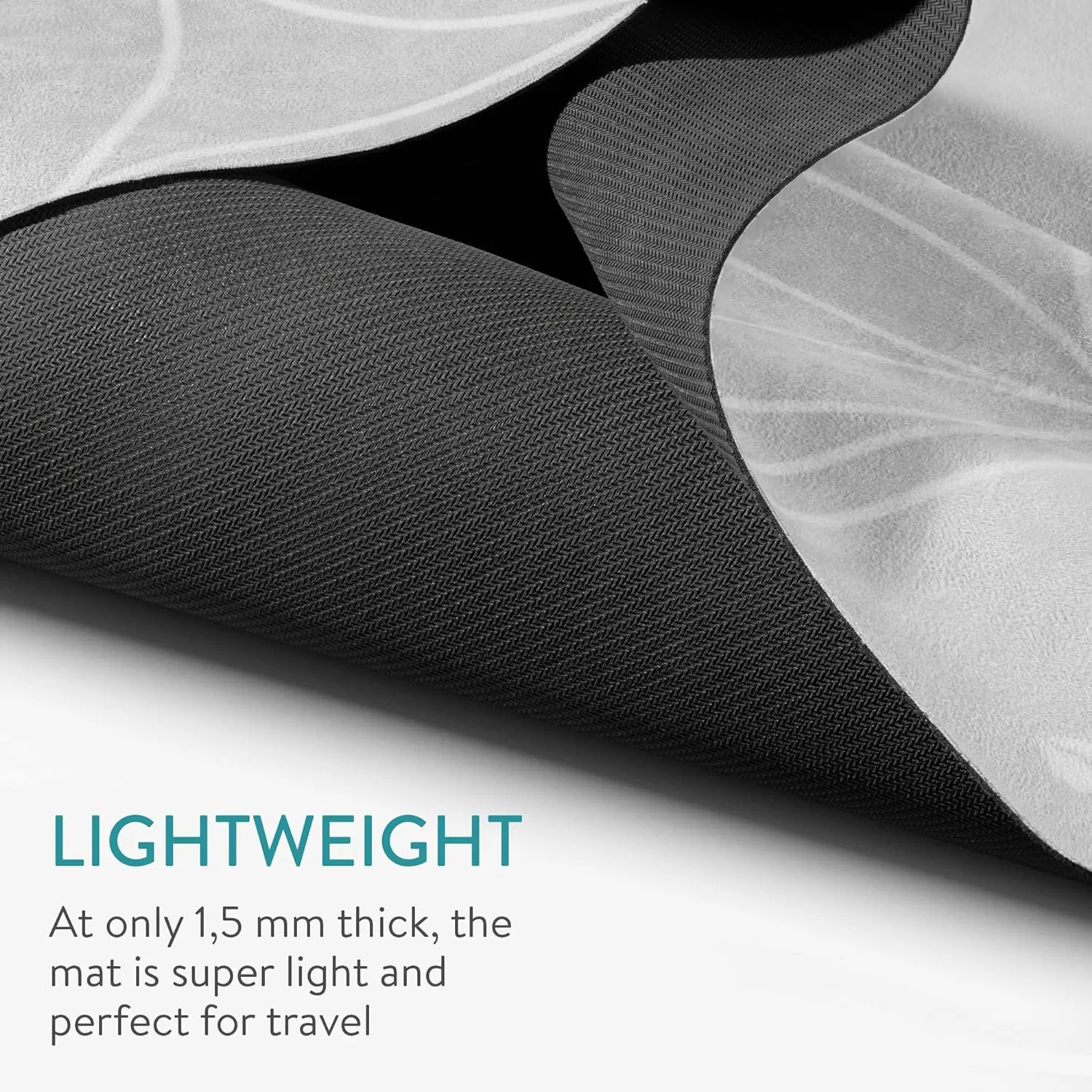 Navaris Foldable Yoga Mat for Travel - 1/16" (1.5mm) Thick Exercise Mat for Pilates, Workout, Gym, Fitness - Non-Slip Folding Portable Mat