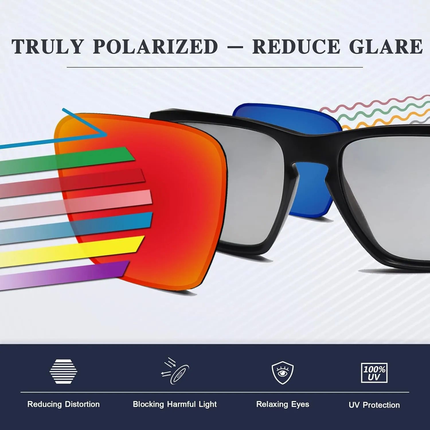 New 1.8mm Thick UV400 Replacement Lens for Oakley Jupiter Squared OO9135 Sunglasses