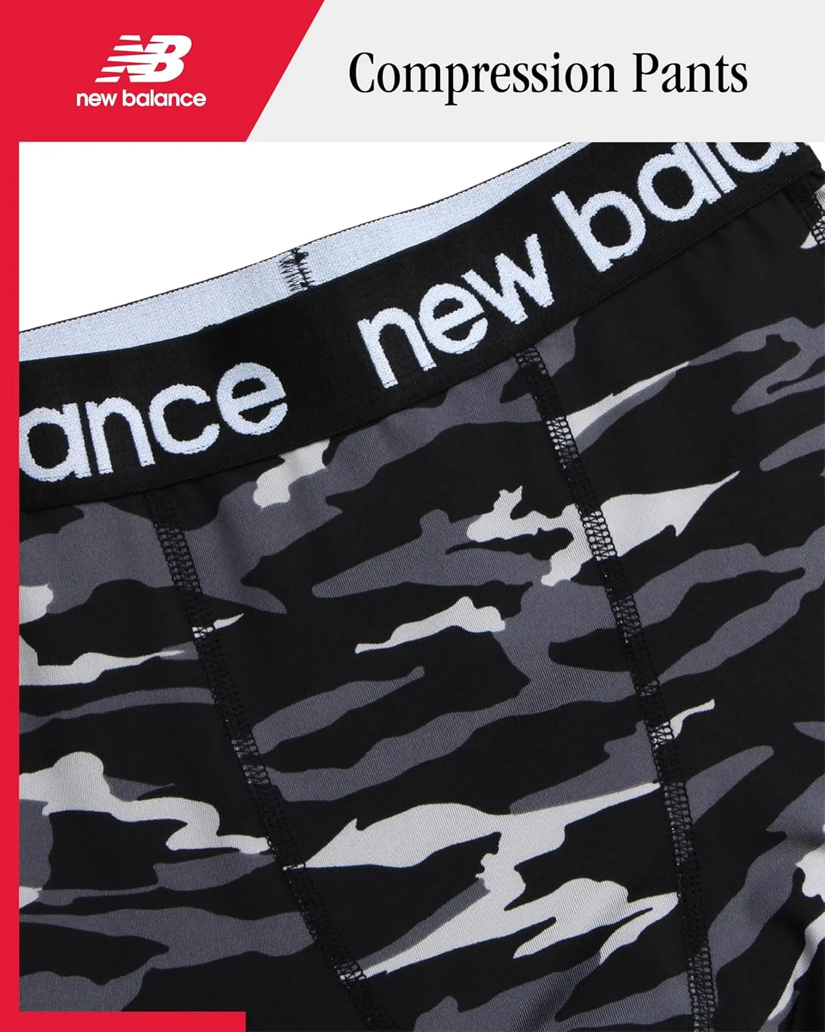New Balance Boys' Base Layer Pants - Insulated Compression Pants for Boys - Long Underpants Leggings for Cold Weather (8-20)