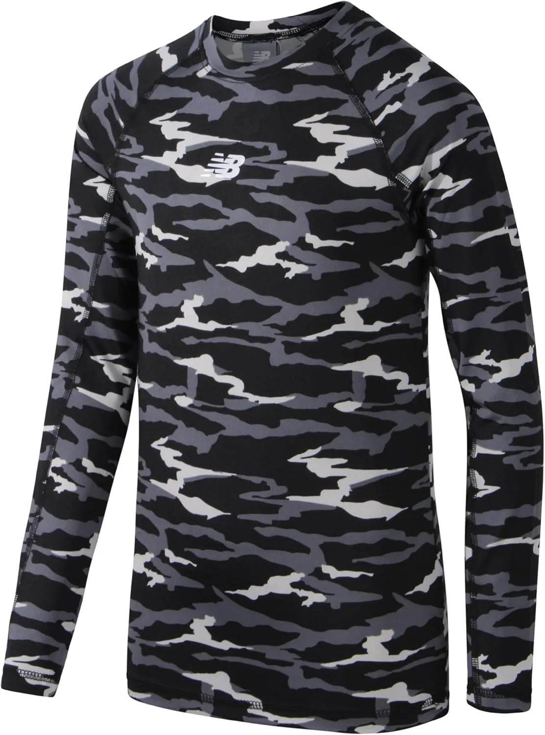 New Balance Boys Base Layer Top - Insulated Compression Long Sleeve Shirt - Active Base Layer Under Shirts for Boys (8-20)
