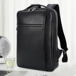 New Design Fashion Business Style Cowhide Computer Backpack Leather Stylish Laptop Bag High Quantity Leather Back Pack