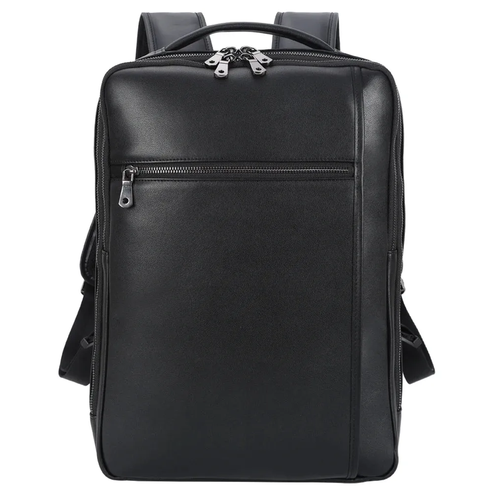 New Design Fashion Business Style Cowhide Computer Backpack Leather Stylish Laptop Bag High Quantity Leather Back Pack