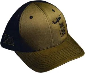 Nine Line Snapback Dropline Hat - Adjustable Baseball Cap with Mesh - Embroidered American Flag and NL Dropline