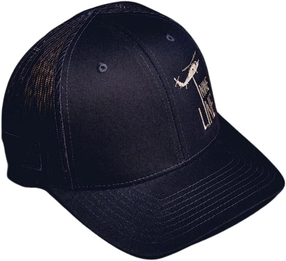 Nine Line Snapback Dropline Hat - Adjustable Baseball Cap with Mesh - Embroidered American Flag and NL Dropline