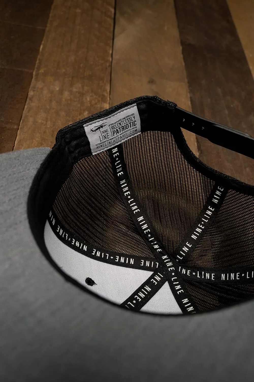 Nine Line Snapback Dropline Hat - Adjustable Baseball Cap with Mesh - Embroidered American Flag and NL Dropline
