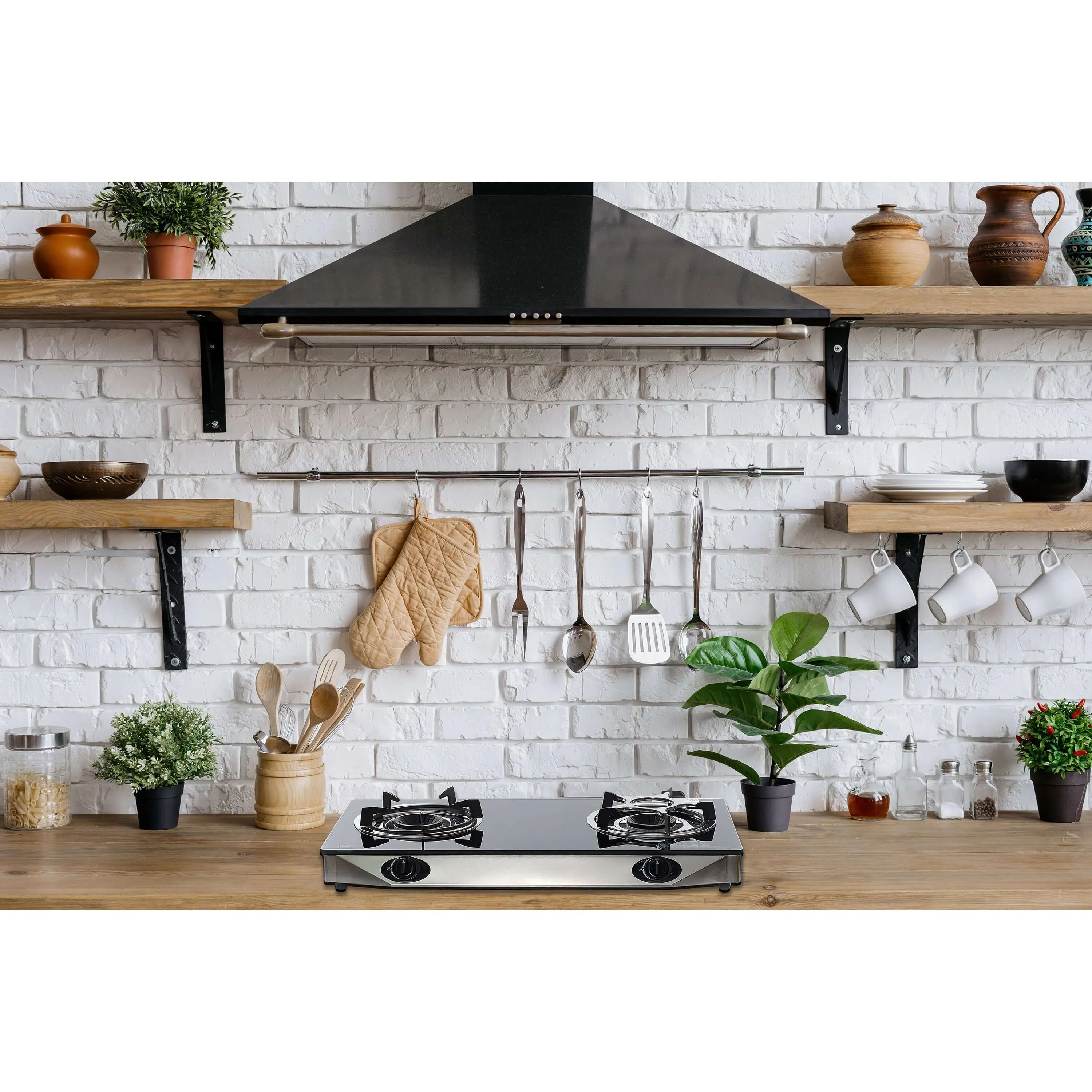 NJ NGB-S2 Gas Stove 2 Burners 6.8 kW