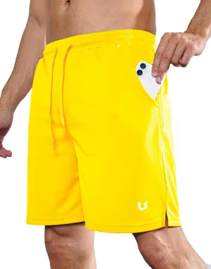NORTHYARD Men's Athletic Workout Shorts 7'' Gym Running Short Quick Dry Lightweight Tennis Basketball with Zipper Pockets
