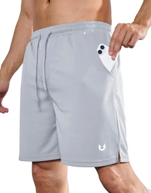 NORTHYARD Men's Athletic Workout Shorts 7'' Gym Running Short Quick Dry Lightweight Tennis Basketball with Zipper Pockets
