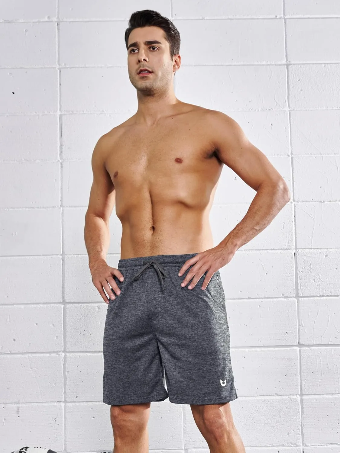 NORTHYARD Men's Athletic Workout Shorts 7'' Gym Running Short Quick Dry Lightweight Tennis Basketball with Zipper Pockets