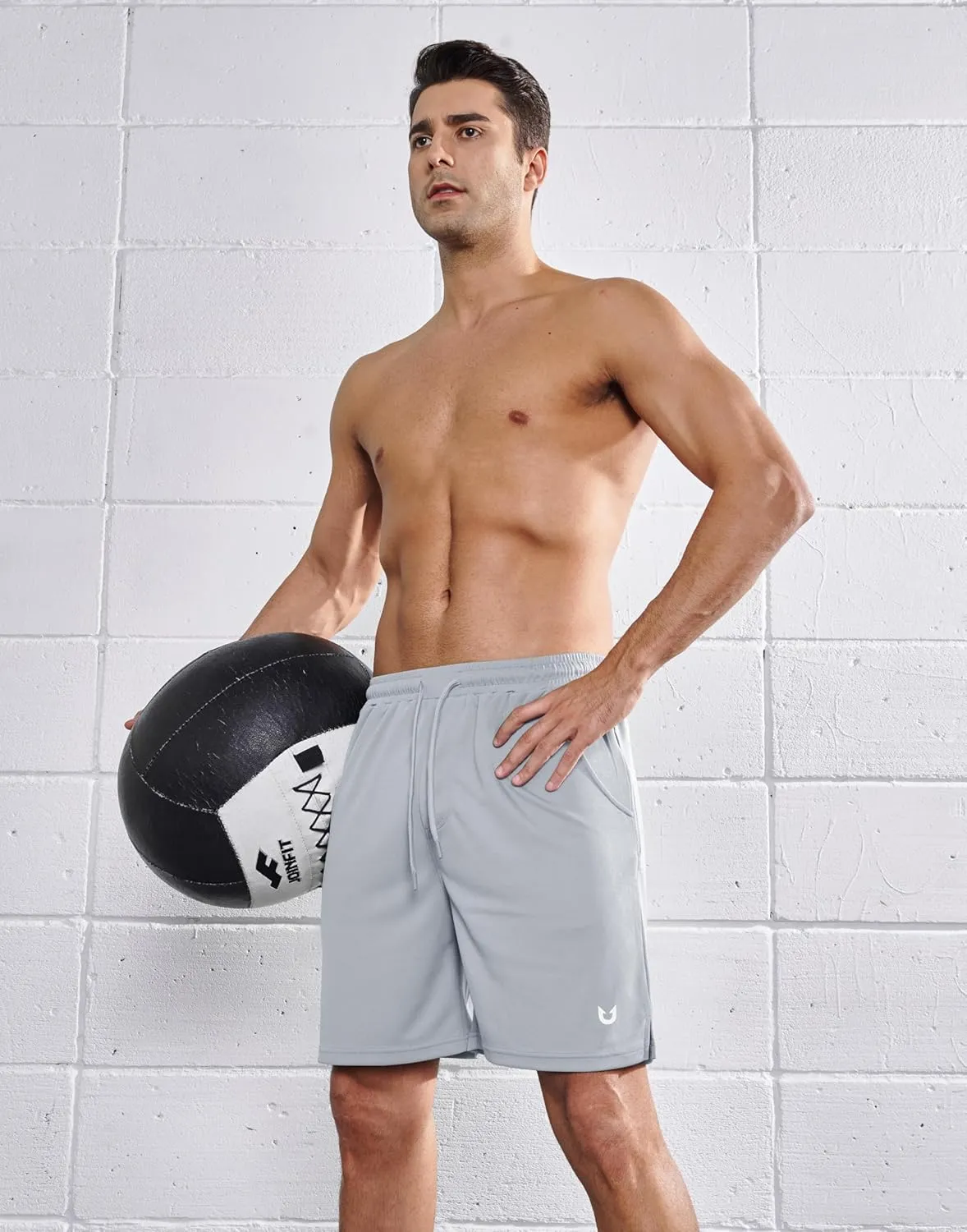 NORTHYARD Men's Athletic Workout Shorts 7'' Gym Running Short Quick Dry Lightweight Tennis Basketball with Zipper Pockets