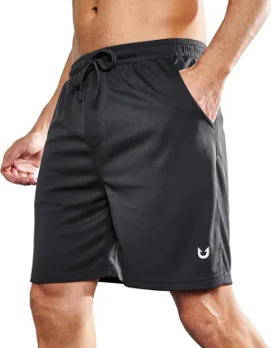 NORTHYARD Men's Athletic Workout Shorts 7'' Gym Running Short Quick Dry Lightweight Tennis Basketball with Zipper Pockets