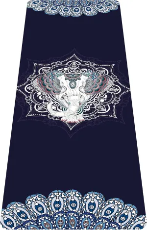 nuveti Printed Travel Yoga Mat-1/16 Inch Thick Non Slip Fitness Workout Mat with Carrying Bag, Foldable Lightweight Suede & Natural Rubber Yoga Mat for Yoga Pilates and Fitness 72" L x 24" W x 1.5mm