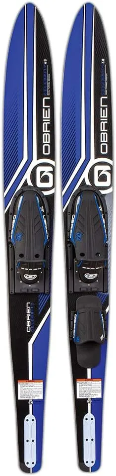 O'Brien Watersports Adult Water Skis, Celebrity Ski Combo for Beginners & Up, 68", Blue