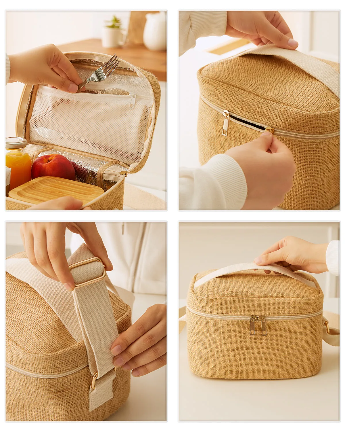 Ocean Home Textile Jute Cooler Bag, Small