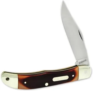 Old Timer 123OT Pioneer 7.1 Traditional Folding Pocket Knife with 1 High Carbon Stainless Steel Blade, Ergonomic Sawcut Handle, and Convenient Size for EDC, Hunting, Camping, Whittling, and Outdoors