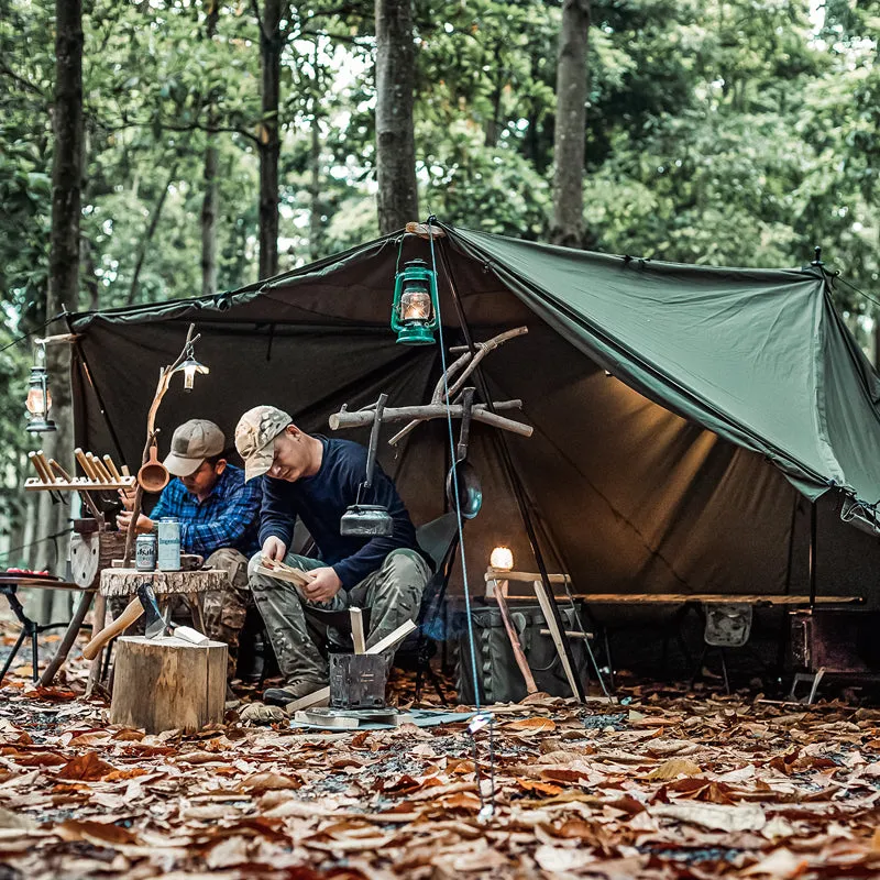 OneTigris Roc Shield Bushcraft 2-3 person Tent TC Version - Ranger Green