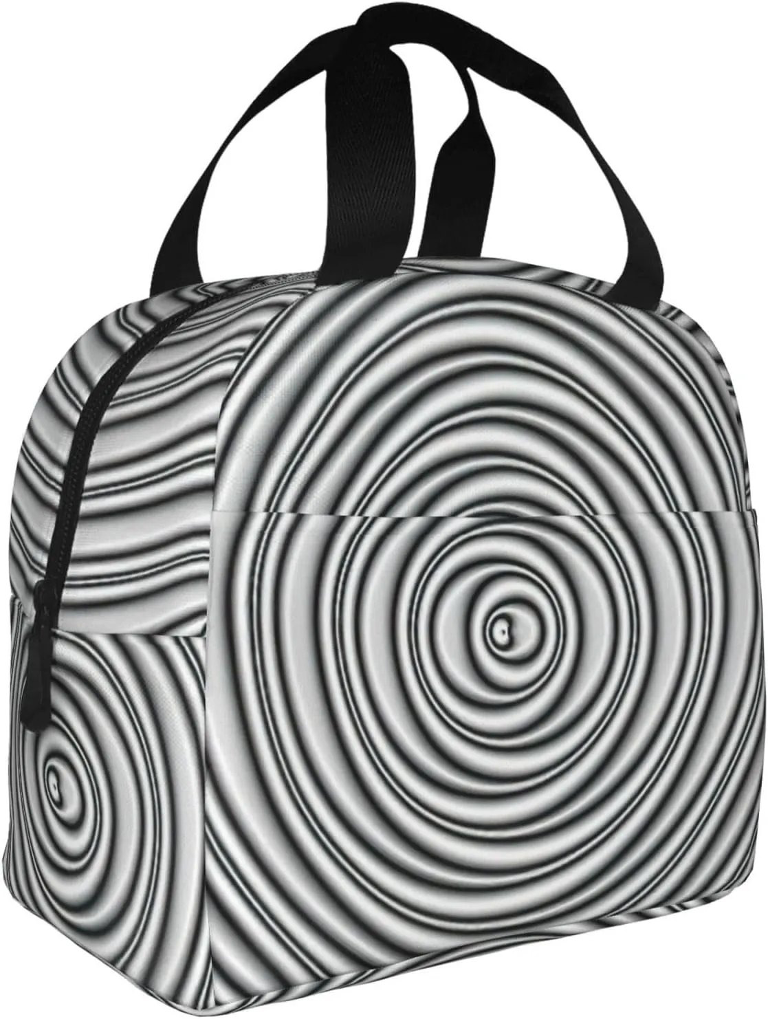 Optical Spin Illusion Print Practical Fits All Genders Insulated Lunch Bag Convenience Maintain Food Freshness