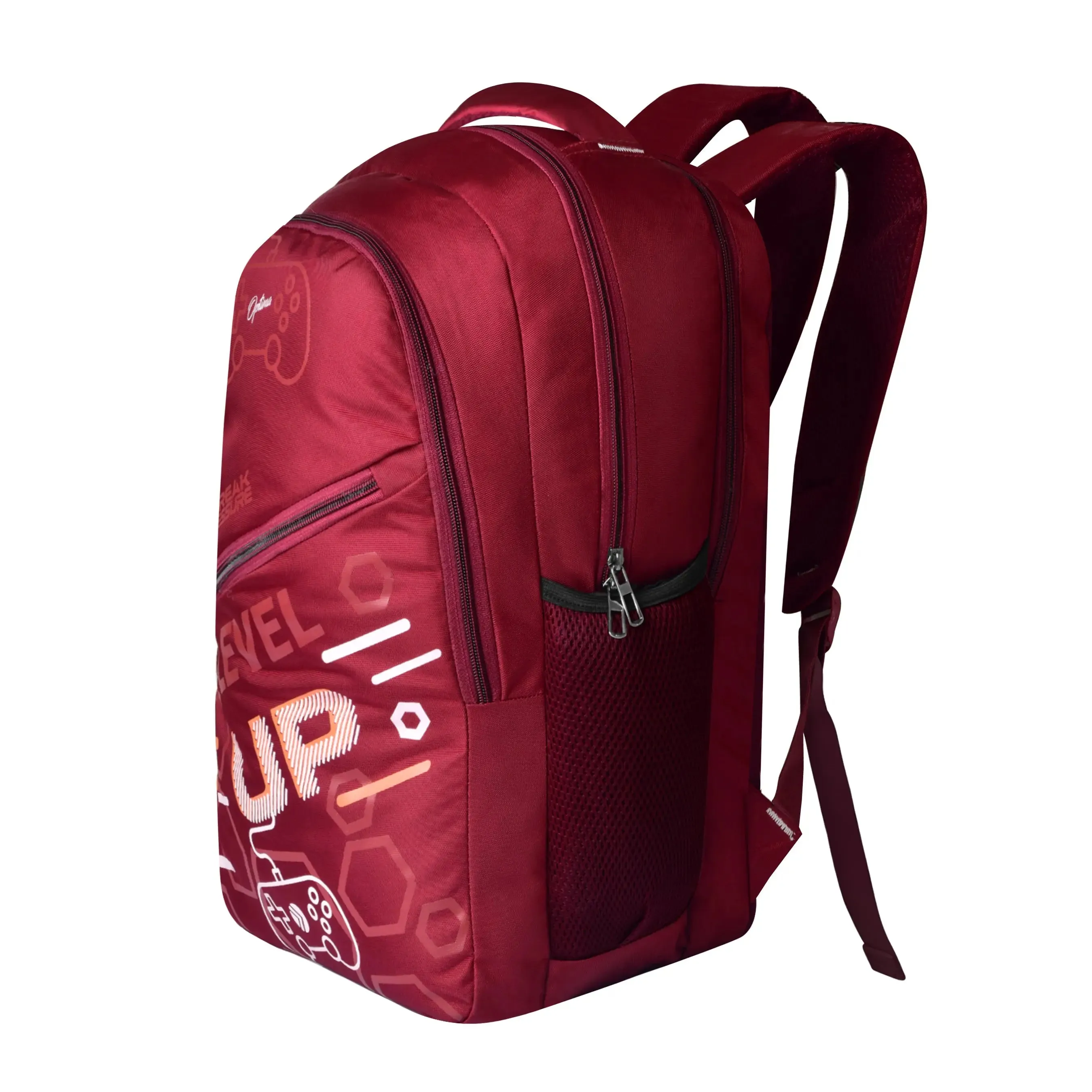 Optima College Backpack with Front Organizer and Spacious Interiors for Men & Women -Red