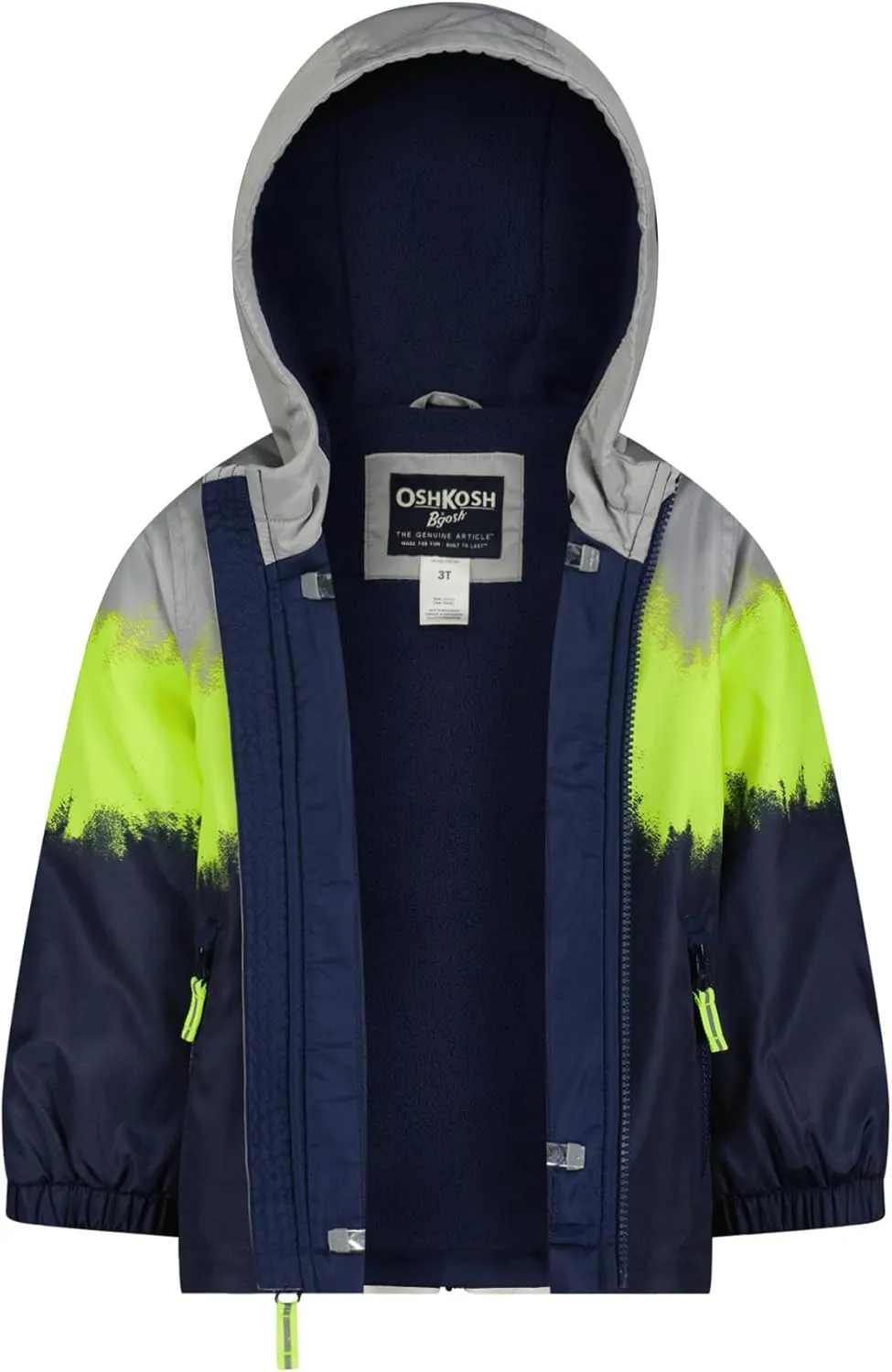 OSHKOSH B'GOSH Boys' Midweight Jersey Lined Hooded Jacket with Zipper Pocket