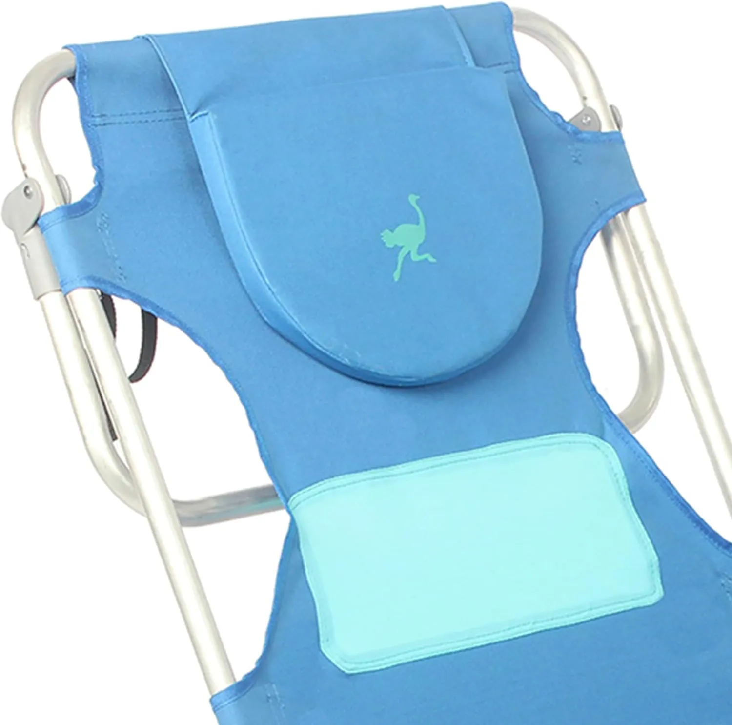 Ostrich Lightweight Ladies Comfort On-Your-Back Outdoor Backpack Beach Chair with 5 Adjustable Positions, Carry Straps & Cup Holder, Blue (3 Pack)