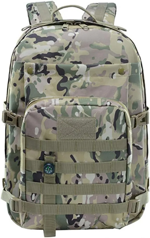 Outdoor Sports Pack Hiking Bag Tactical Rucksack Camo Knapsack Combat Camouflage Tactical 40L Molle Backpack