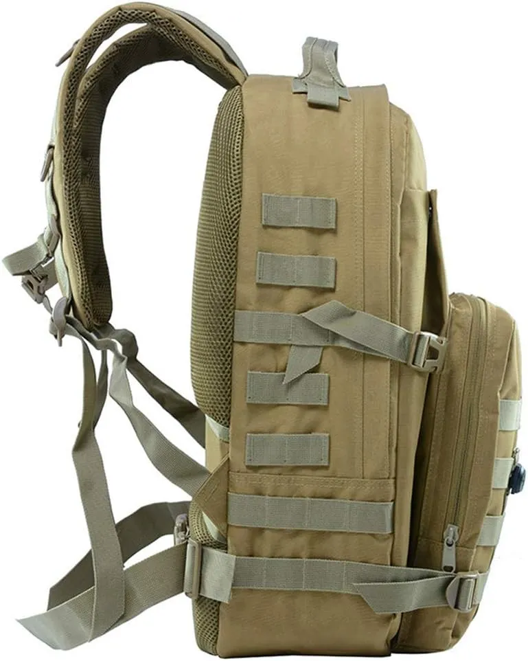 Outdoor Sports Pack Hiking Bag Tactical Rucksack Camo Knapsack Combat Camouflage Tactical 40L Molle Backpack