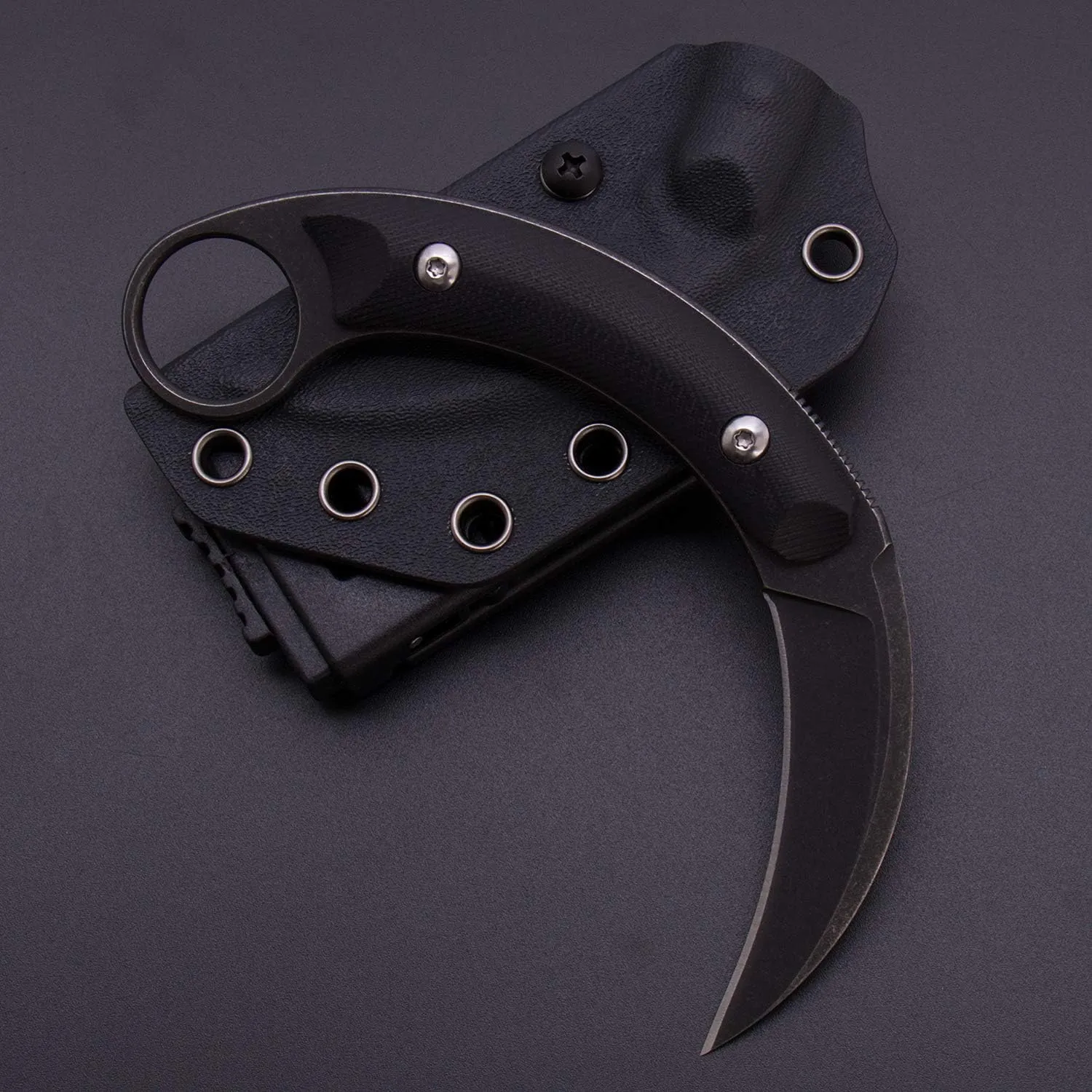 Outdoor Talons Knives D2 Steel Shadow Claw Outdoor Survival Claw Tactical Teeth Knife Camping EDC Hiking Tools Kydex Sheaths