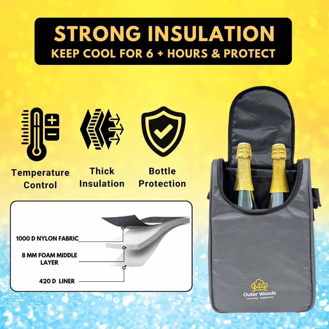 Outer Woods Insulated 2 Bottle Cooler Bag
