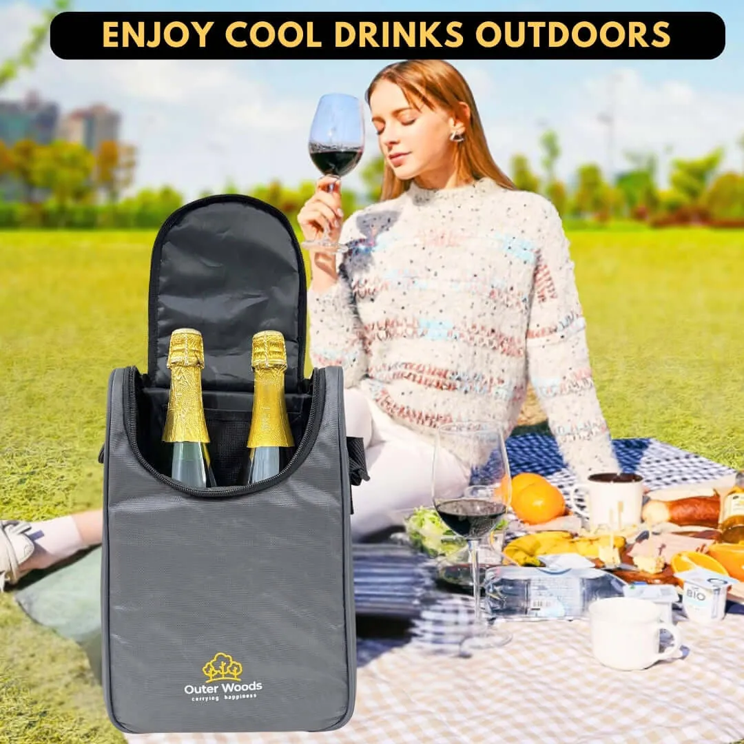 Outer Woods Insulated 2 Bottle Cooler Bag