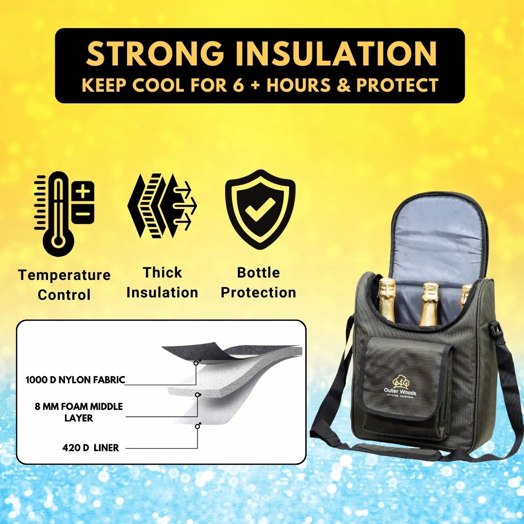 Outer Woods Insulated 3 Bottle Cooler Bag