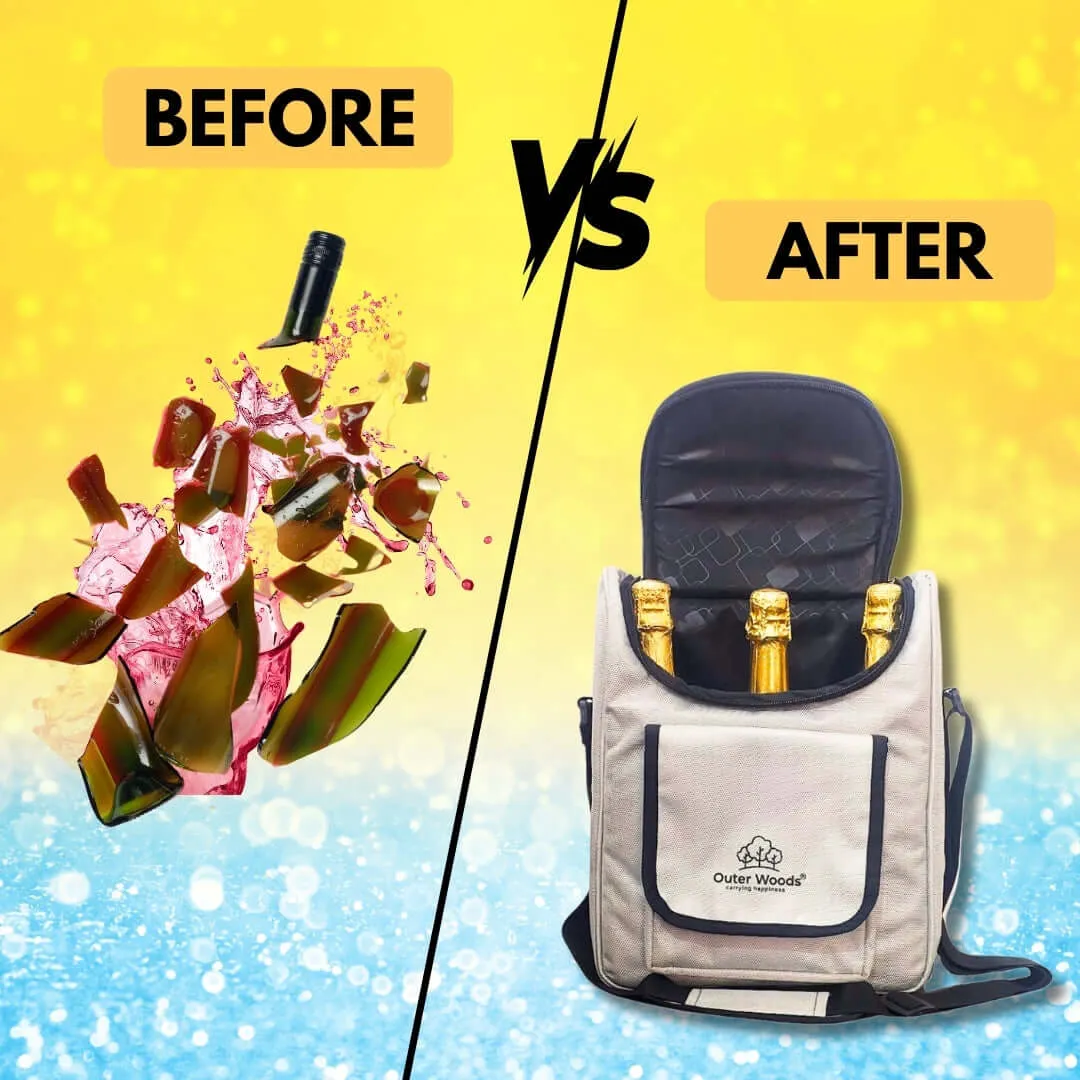 Outer Woods Insulated 3 Bottle Cooler Bag
