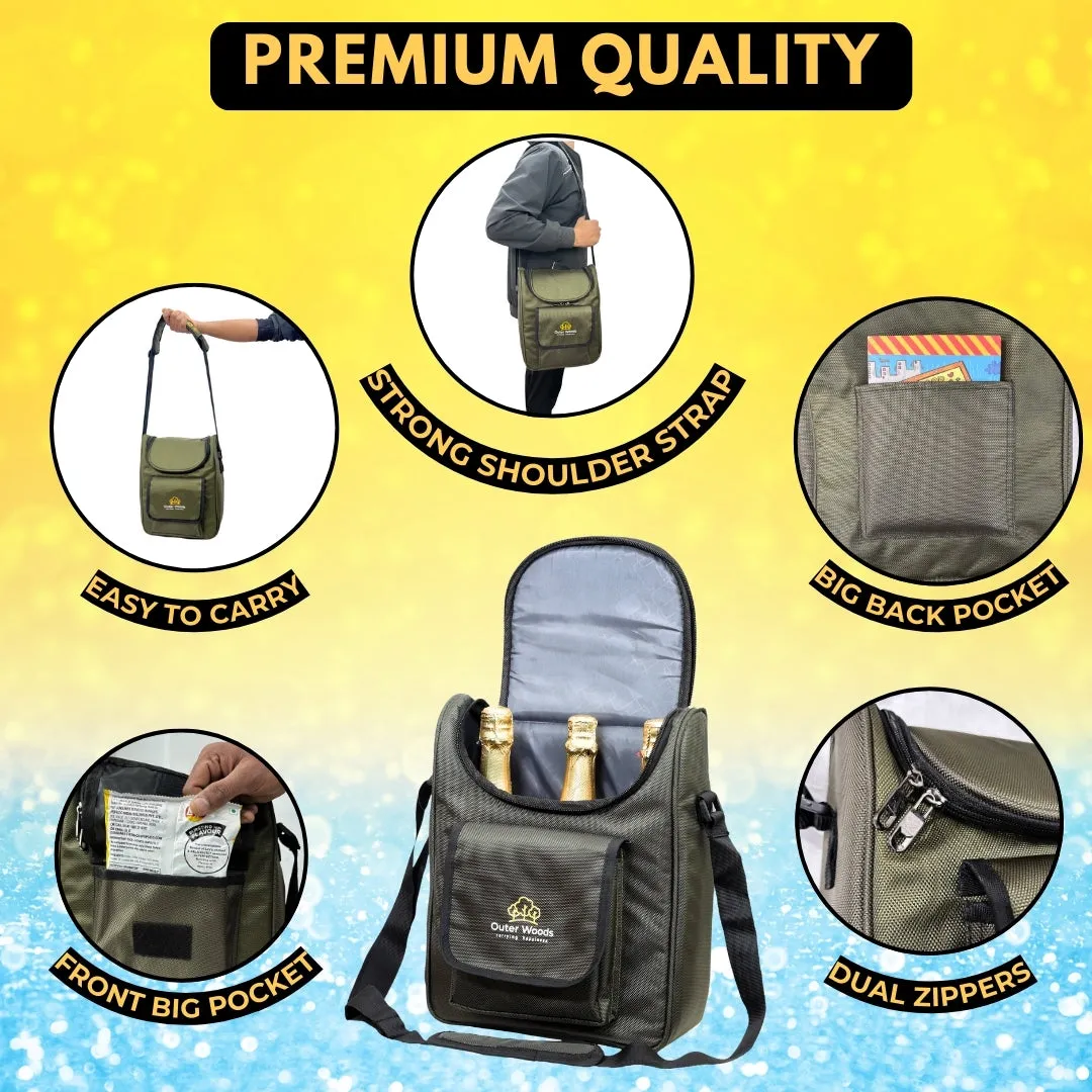 Outer Woods Insulated 3 Bottle Cooler Bag