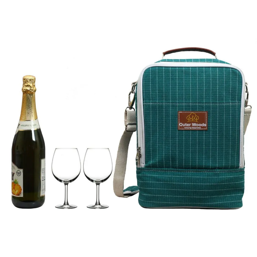 Outer Woods Premium Insulated 2 Bottle Cooler Bag
