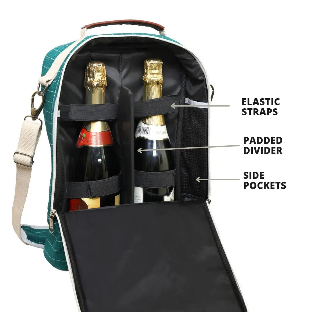 Outer Woods Premium Insulated 2 Bottle Cooler Bag