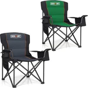 Overmont Oversized Folding Camping Chair Black Oversized Folding Camping Chair Green Combo