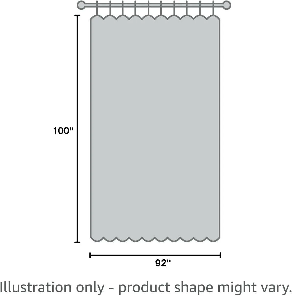 OWENIE Greyish White 100% Blackout Curtain Liner 2 Panels Set for Bedroom Living Room, Insulated Curtains Liner for 95 96 Inch Long Curtains, Each 50" Wx92 L, 2 Liners Per Set with 17 Pieces Rings