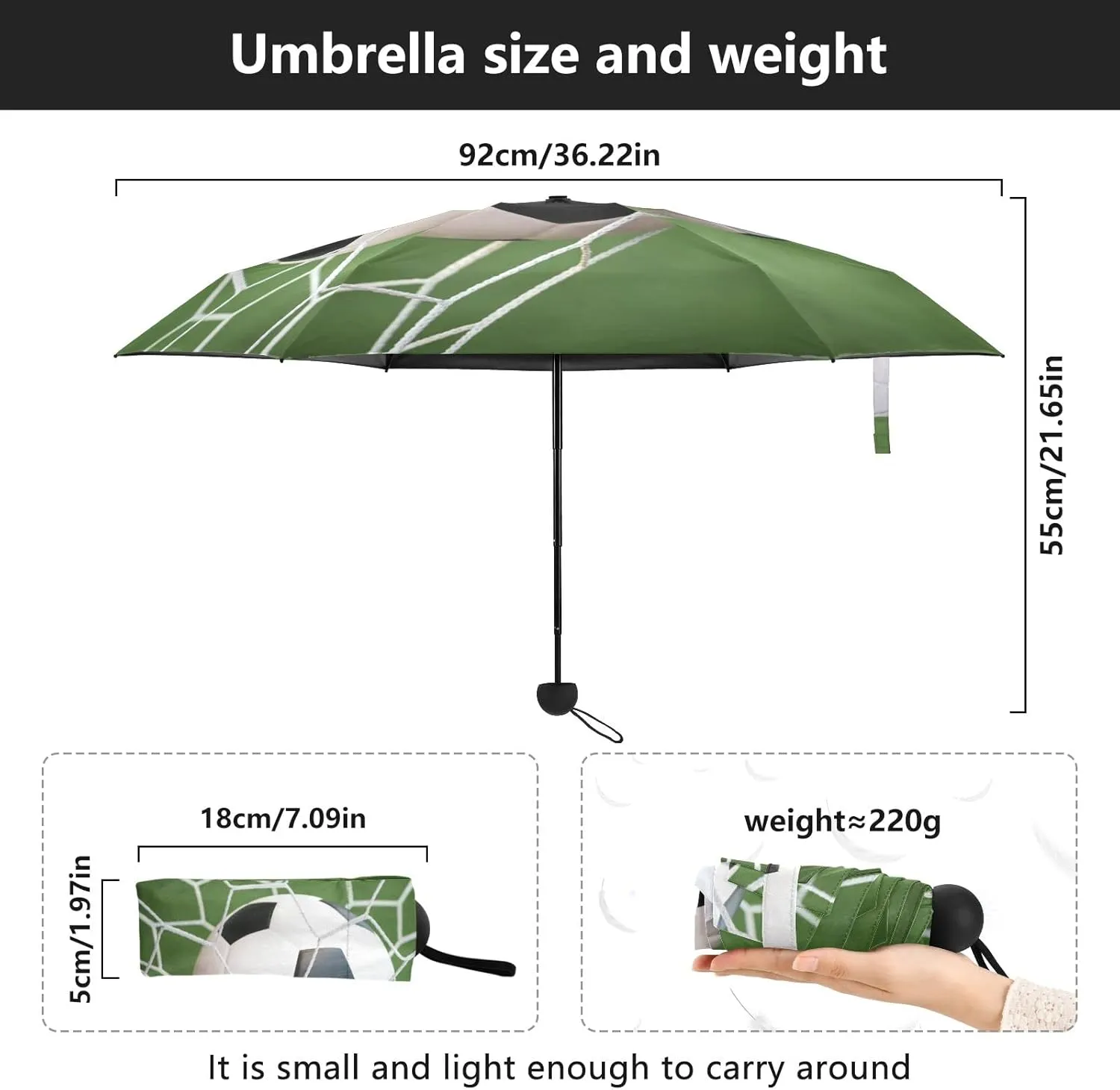 Oyihfvs 5 Folding Ultra-Light Umbrella, Small Mini Anti-UV Compact Travel Umbrella, 6 Ribs Pocket Windproof Foldable Vinyl Parasol