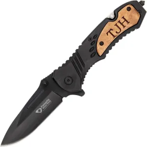 Palmetto Wood Shop - Professionally Engraved Pocket Knife - Personalized Gifts for Men, Outdoor Knife for Hunting, Camping, Everyday Carry - 3.25-inch 3CR13 Stainless Steel Blade, 4.5-inch Handle