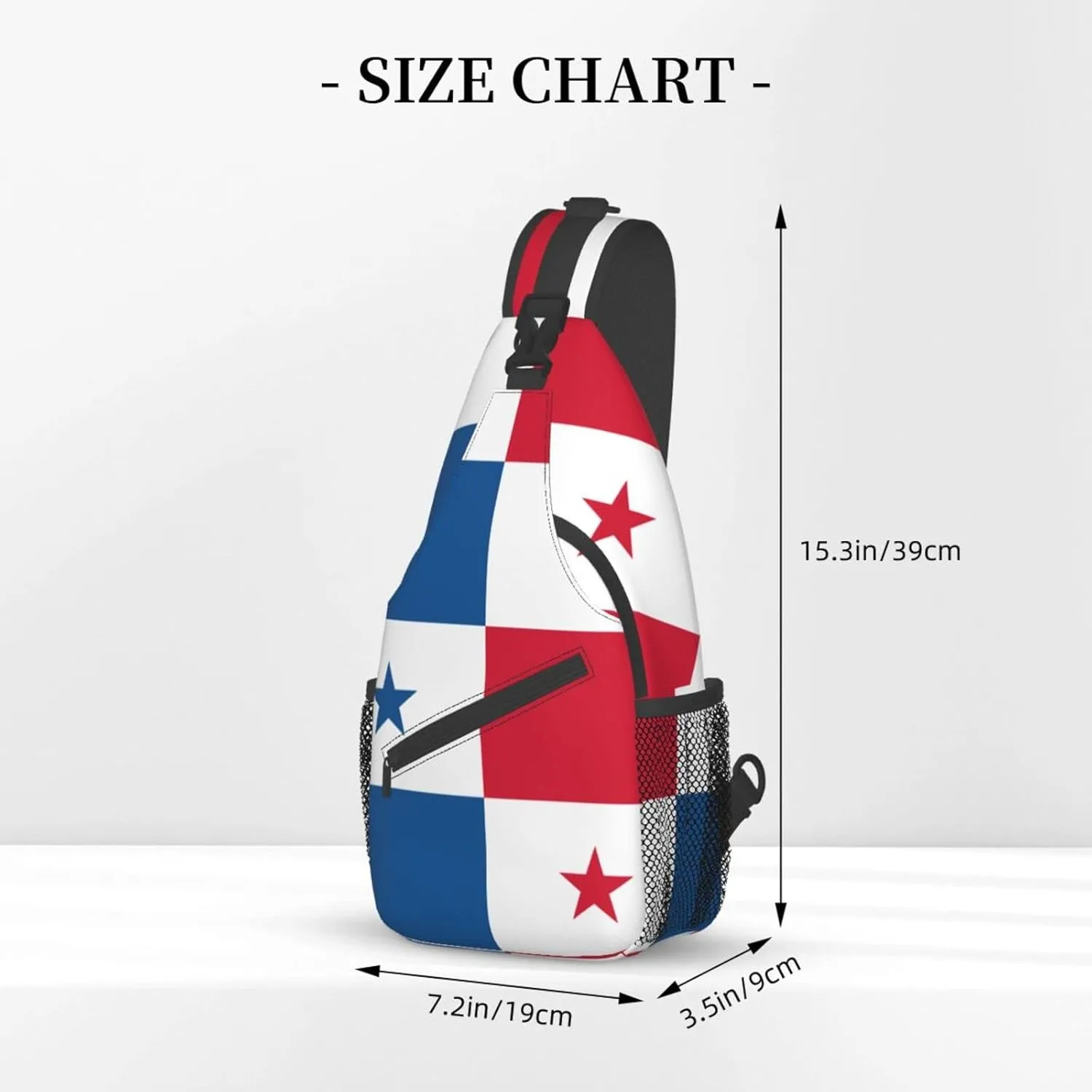 Panama Countries Flag Hiking Daypacks Cross-body Sling Backpack for Men Women Outdoor Cycling Hiking Travel
