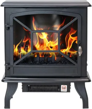 Panana Electric Fireplace Heater Portable Stove Heater Freestanding Fireplace, 5300 BTU, Realistic Flame Effect