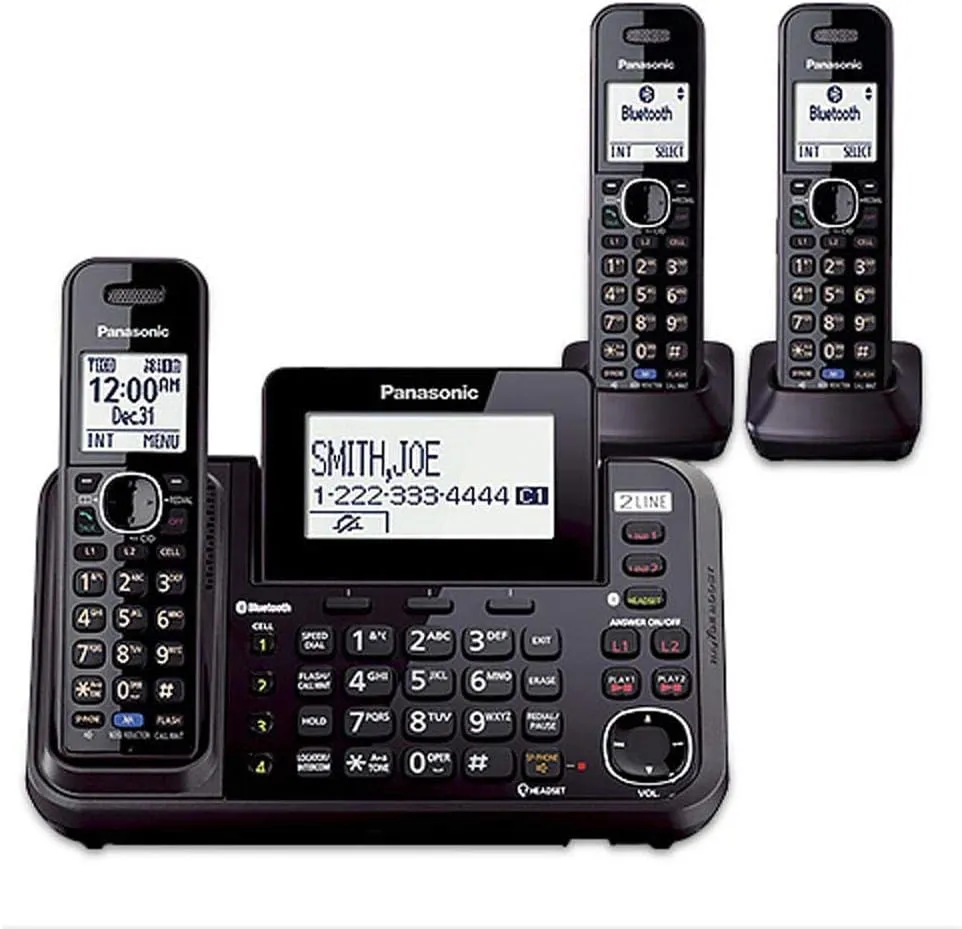 Panasonic KX-TG9542B   KX-TGA950B 3-Handset Cordless System (2 Line) DECT 6.0 1.9Ghz
