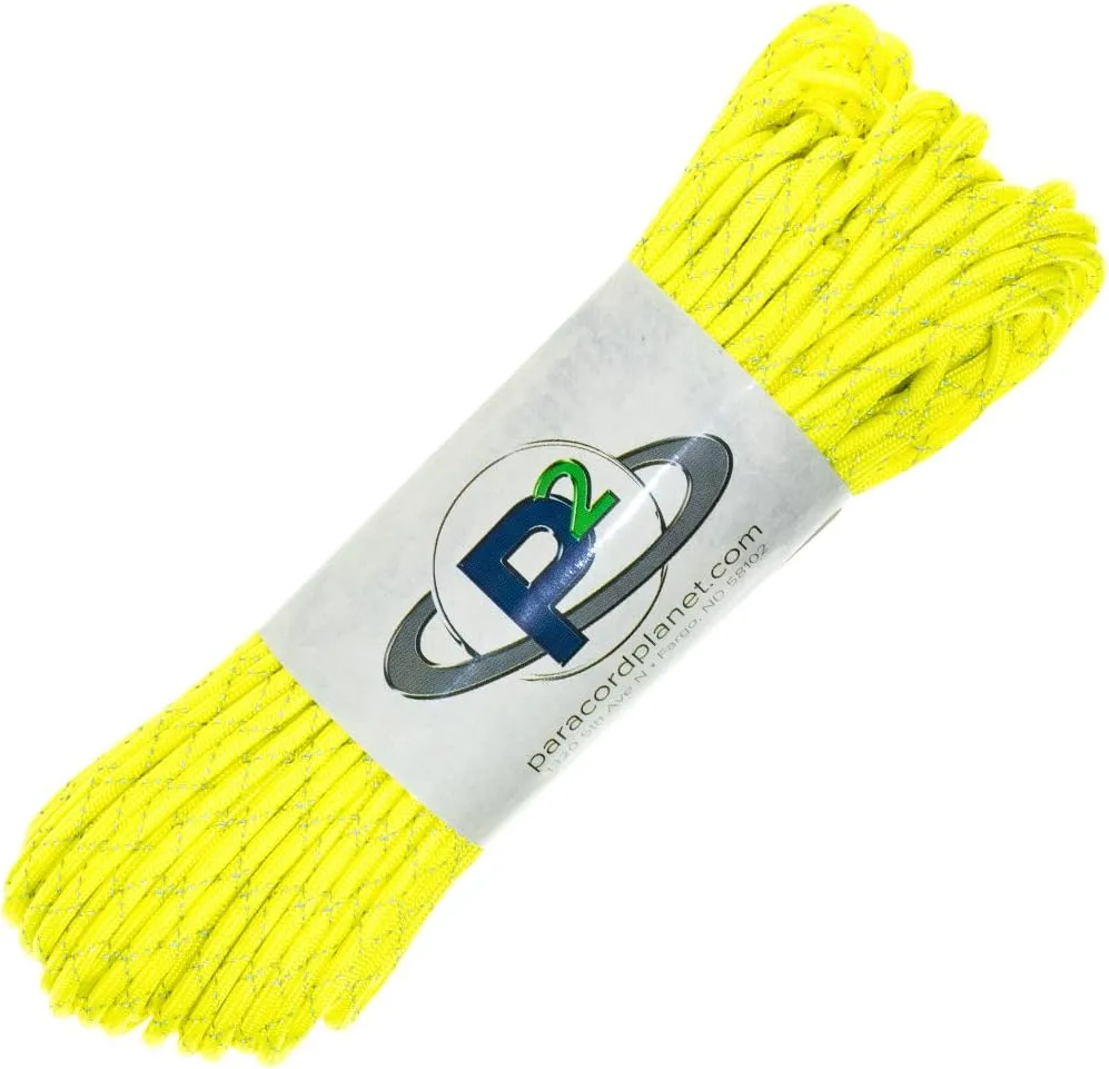 Paracord Planet 700lb Criss Cross Double-Reflective Paracord - 2 Bright Retro-Reflective Tracers for The Best in High-Visibility Cord - 100% Nylon Cord is Made in The USA