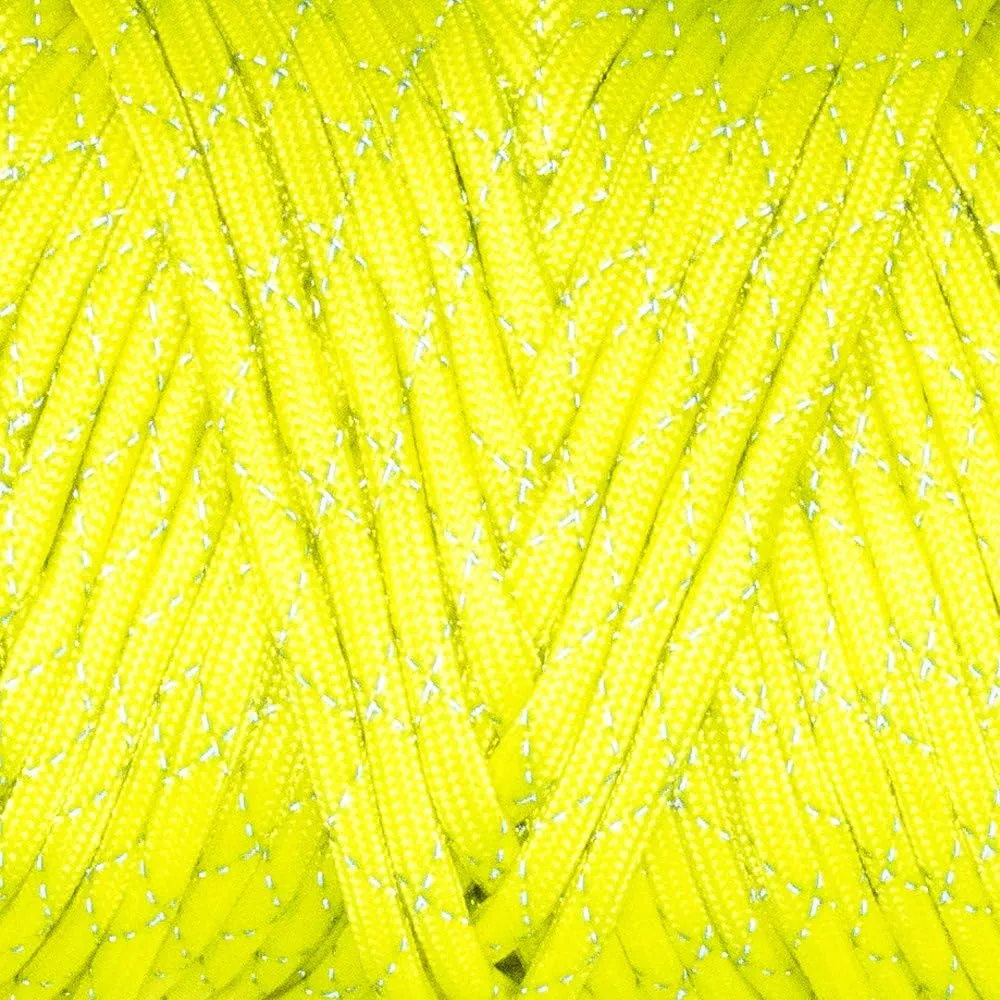 Paracord Planet 700lb Criss Cross Double-Reflective Paracord - 2 Bright Retro-Reflective Tracers for The Best in High-Visibility Cord - 100% Nylon Cord is Made in The USA