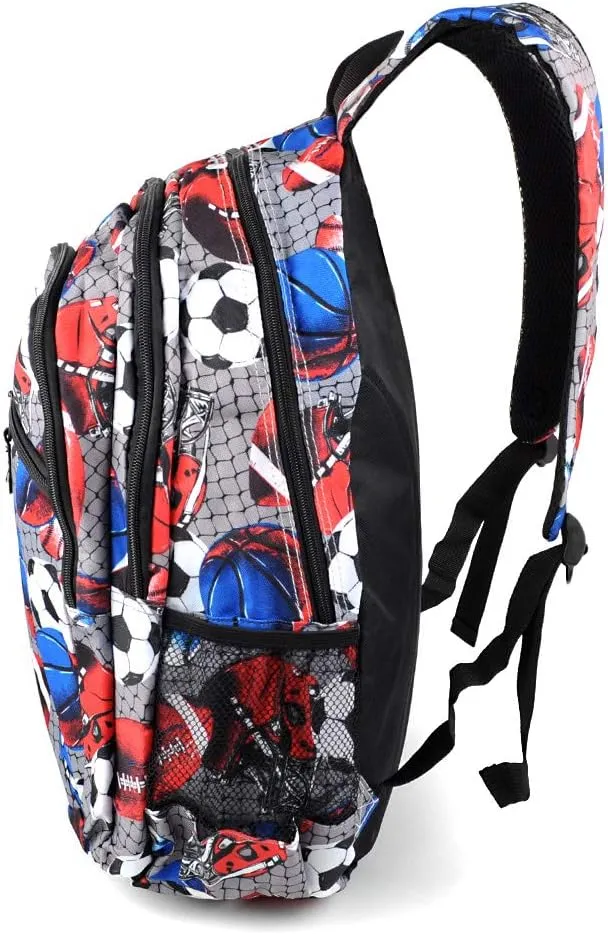 Parquet Travel Backpack For Outdoors,Luggage,Laptops - Adults Sports Bookbag, Soccer & Football, (Gray)
